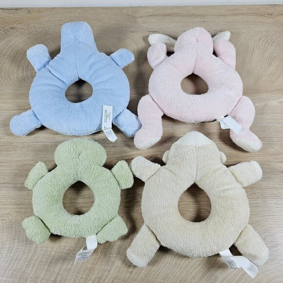 Pottery Barn Kids Ring Stacker Baby Plush Toy Bunny Hippo Lamb Frog Pastel - Picture 8 of 11